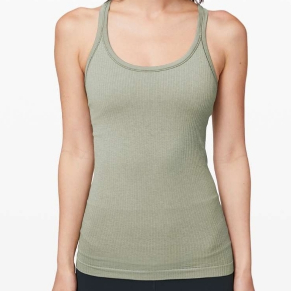 Lululemon Ebb To Street Tank ll  Top Size 4 Sea Moss Green - Picture 1 of 7